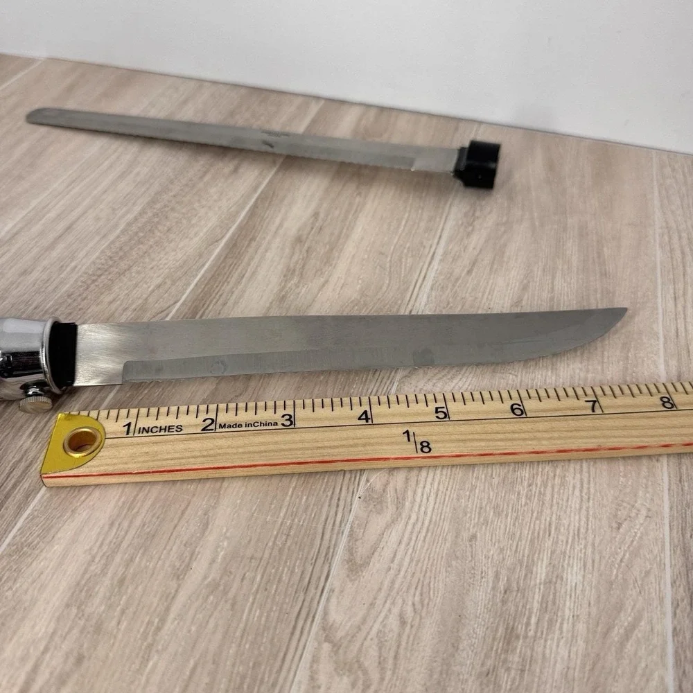 Electric‎ Meat Carver Cordless Battery Powered Knife Set Stainless Steel